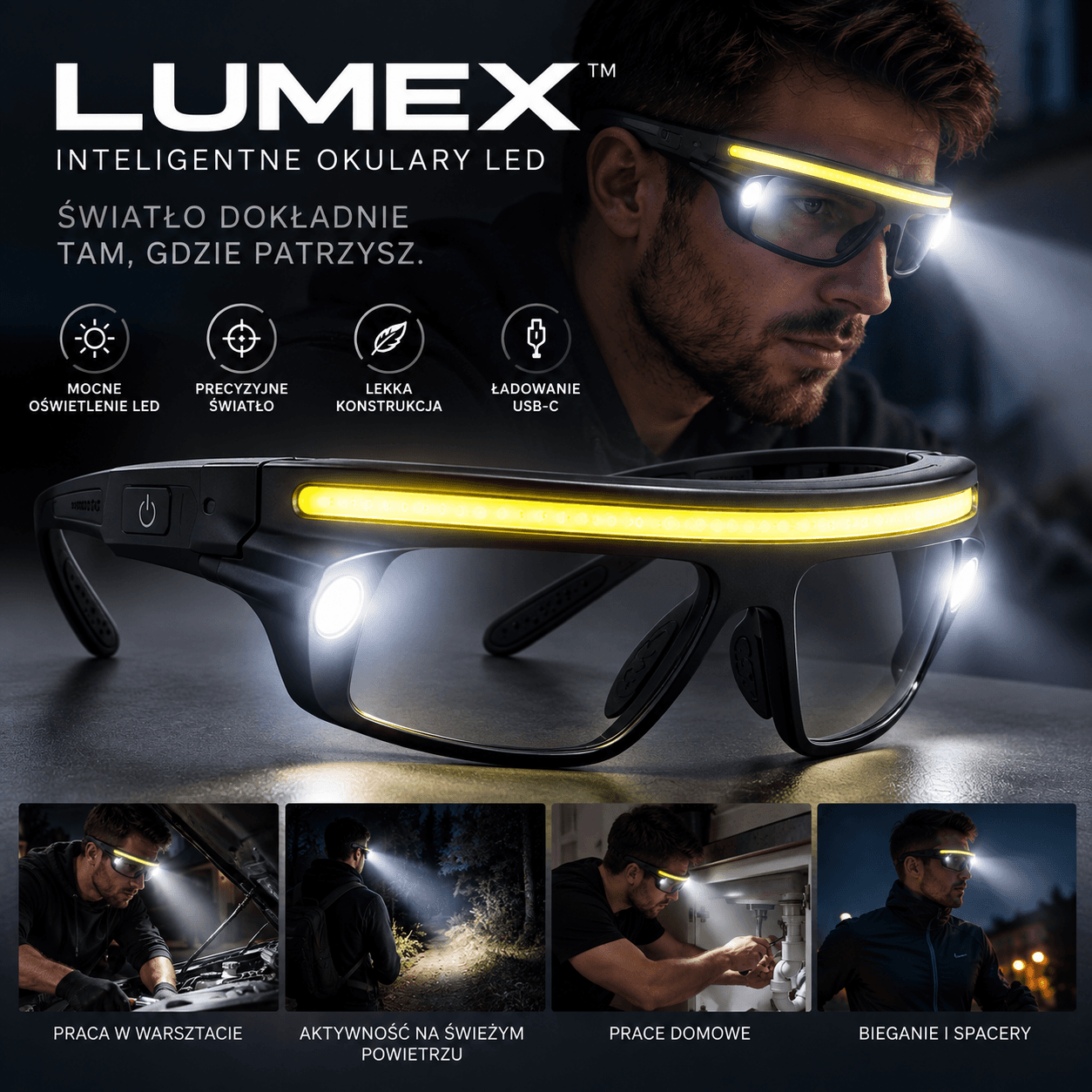 LUMEX™ – Inteligentne Okulary LED