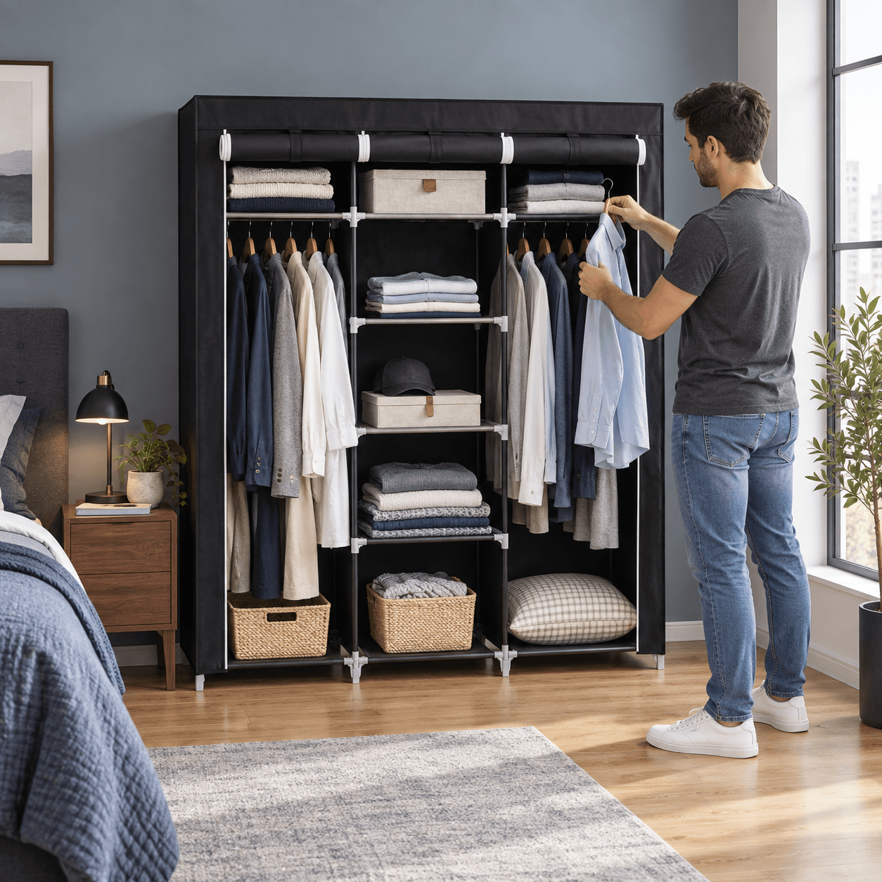 VELORA™ – Szafa Tekstylna Na Zamek 175x130cm